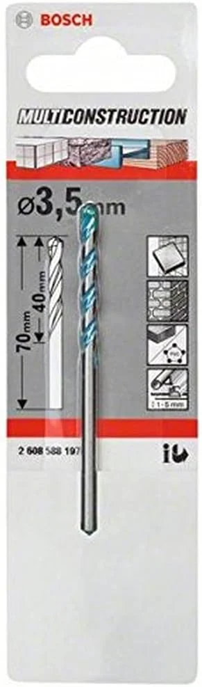 مته چند منظوره بوش مدل CYL-9، سایز 3.5 میلی متر در 40 میلی متر در 70 میلی متر، نقره ای مته چند منظوره بوش مدل CYL-9، سایز 3.5 میلی متر در 40 میلی متر در 70 میلی متر، نقره ای