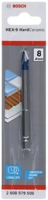 مته الماسه بوش HEX-9 HardCer سایز 8x90 مته الماسه بوش HEX-9 HardCer سایز 8x90