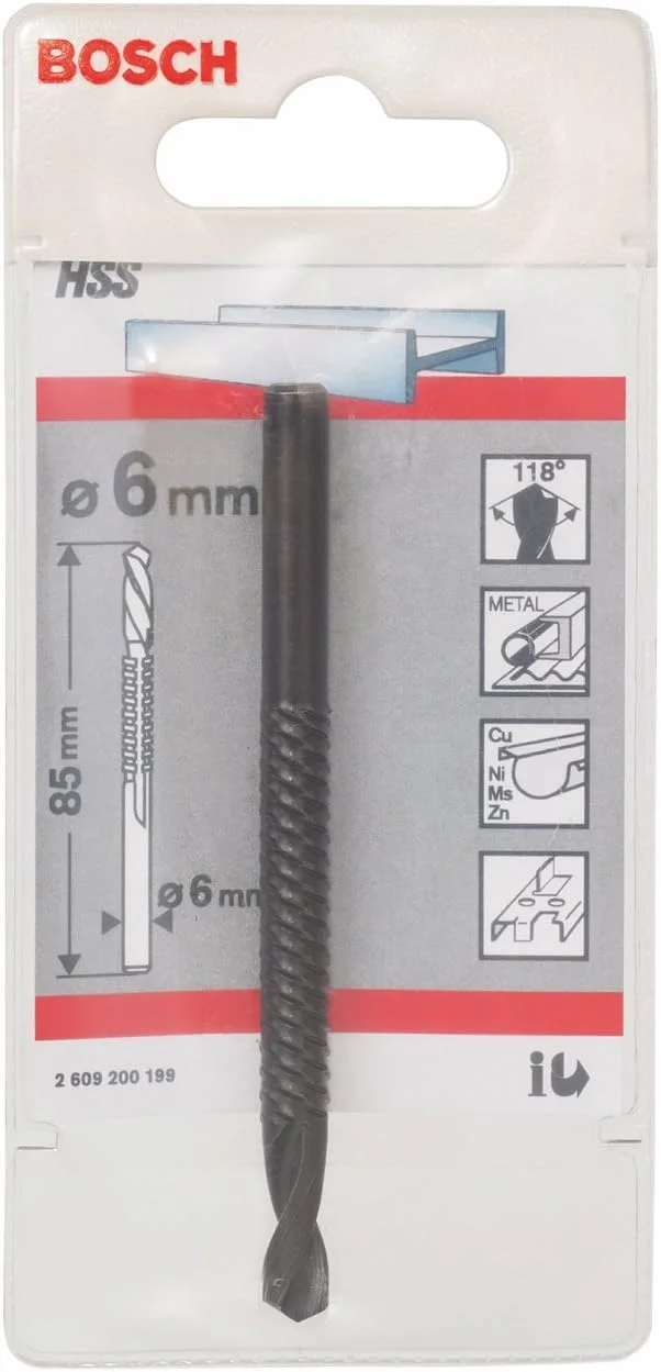 مته فرز HSS بوش پروفشنال 2609200199، مشکی، 6 x 85 میلی متر مته فرز HSS بوش پروفشنال 2609200199، مشکی، 6 x 85 میلی متر