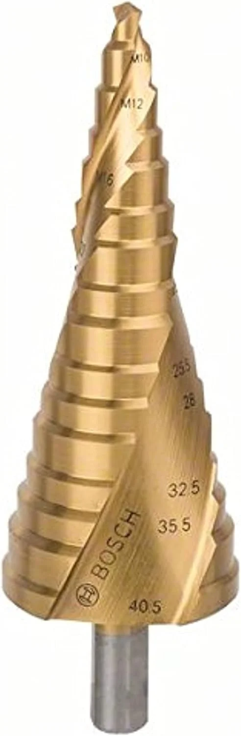 مجموعه مته پله ای فلز HSS-Tin بوش مدل 2608587434، 6 میلی متر - 40.5 میلی متر، طلایی مجموعه مته پله ای فلز HSS-Tin بوش مدل 2608587434، 6 میلی متر - 40.5 میلی متر، طلایی