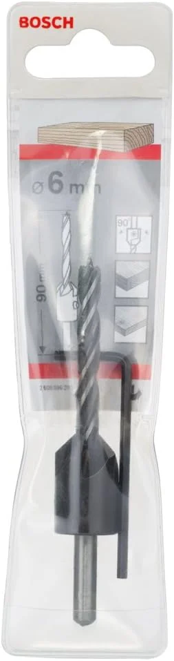مته چوب خزینه دار بوش مدل 2608596393، سایز 6 میلی متر مته چوب خزینه دار بوش مدل 2608596393، سایز 6 میلی متر
