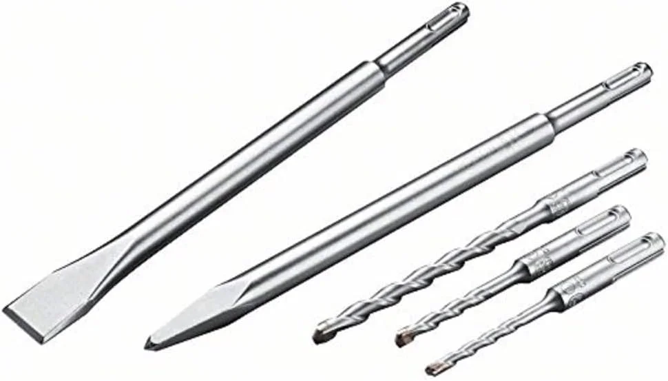 مجموعه مته های چکش تخریب و قلم SDS-Plus بوش مدل 2607019455، خاکستری مجموعه مته های چکش تخریب و قلم SDS-Plus بوش مدل 2607019455، خاکستری