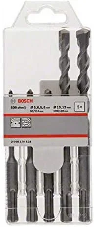 مجموعه مته بتن SDS+ بوش 5 عددی در سایزهای 5/6/8/10/12 میلی‌متر مدل 2608579121