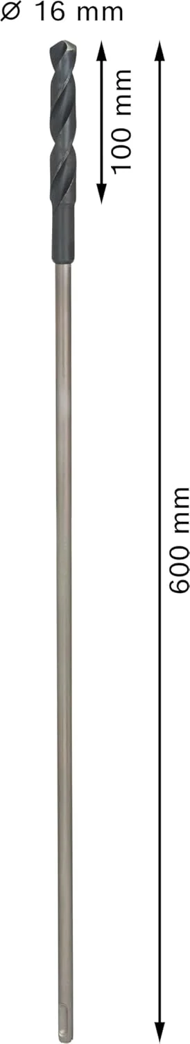 مته بتن SDS Plus بوش پروفشنال 2608597407، نقره ای، 16 x 600 میلی متر