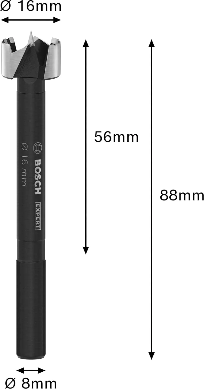 مته گازور چوب بوش سری Expert، مناسب چوب نرم و سخت، قطر 16.00 میلی متر