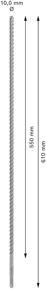 مته الماسه بتن کن بوش SDS Plus سایز ۱۰ میلی متر طول ۶۱۵ میلی متر بسته ۱ عددی