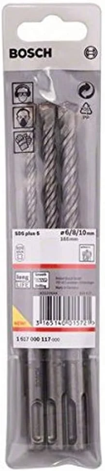 مجموعه مته SDS-Plus-5 بوش مدل 1617000117 با ابعاد 40337 x 165 میلی‌متر (3 عددی)