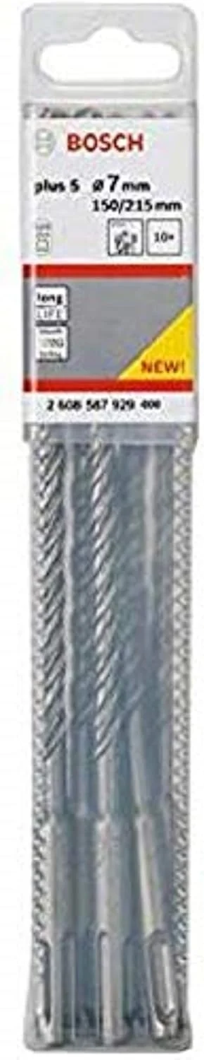 مته الماسه بتن کن بوش مدل SDS-Plus-5، سایز 7 میلی‌متر در 150 میلی‌متر در 215 میلی‌متر، رنگ متالیک