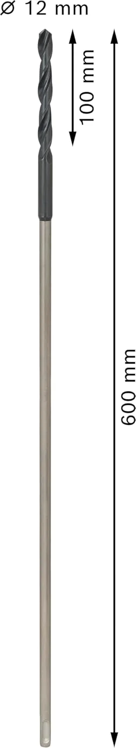 مته بتن SDS-Plus بوش پروفشنال 2608597403، مشکی/نقرهای، 12 x 600 میلیمتر مته بتن SDS-Plus بوش پروفشنال 2608597403، مشکی/نقرهای، 12 x 600 میلیمتر
