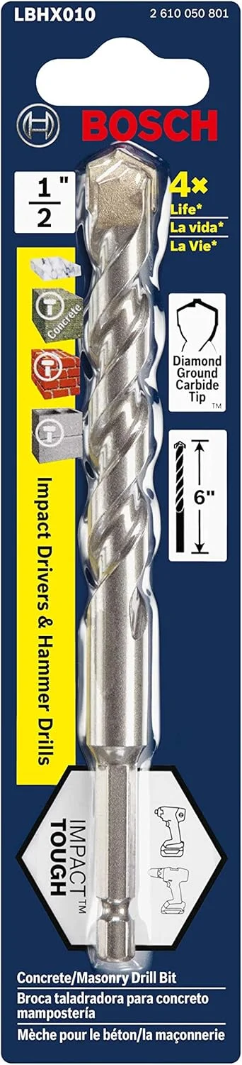 مته الماسه چکش تخریب بوش با ساق هگز 1/2 اینچ در 6 اینچ مدل LBHX010 مته الماسه چکش تخریب بوش با ساق هگز 1/2 اینچ در 6 اینچ مدل LBHX010