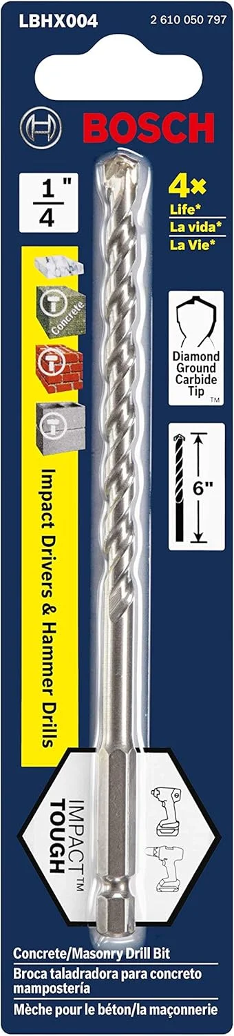 مته الماسه بوش با ساق هگز ¼ اینچ در 6 اینچ مدل LBHX004