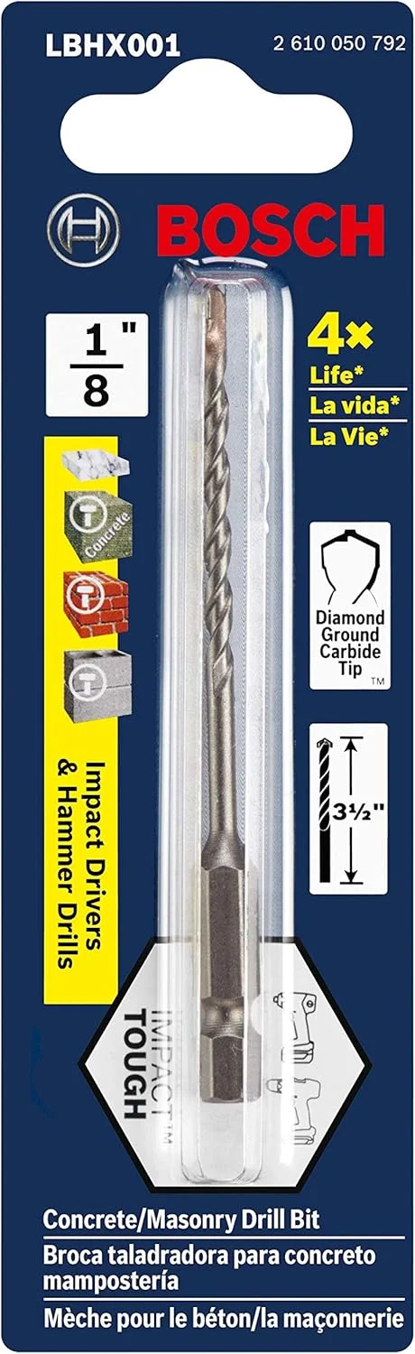 مته الماسه بوش با ساق هگز 1/8 اینچ در 3 اینچ مدل LBHX001
