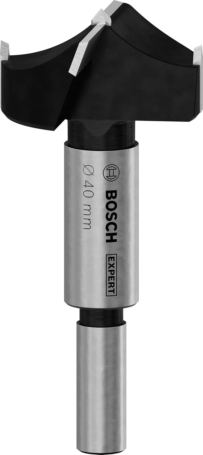 مته سوراخ لولای چوب ورقه ای بوش مدل Expert، مناسب برای پنل های روکش پلاستیکی، تخته مبلمان چوب جامد، 40.00 میلی متر، لوازم جانبی حرفه ای برای دریل ایستاده