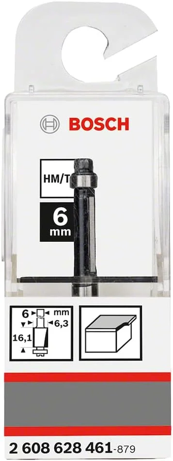 افزایش طول مته بوش 6 میلی متر، D1 6,35 میلی متر، L 16,1 میلی متر، G 54 میلی متر