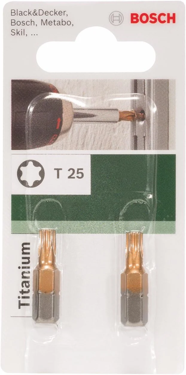 مته 25 میلی‌متری بوش 2609255943 مدل T25 با روکش تیتانیوم
