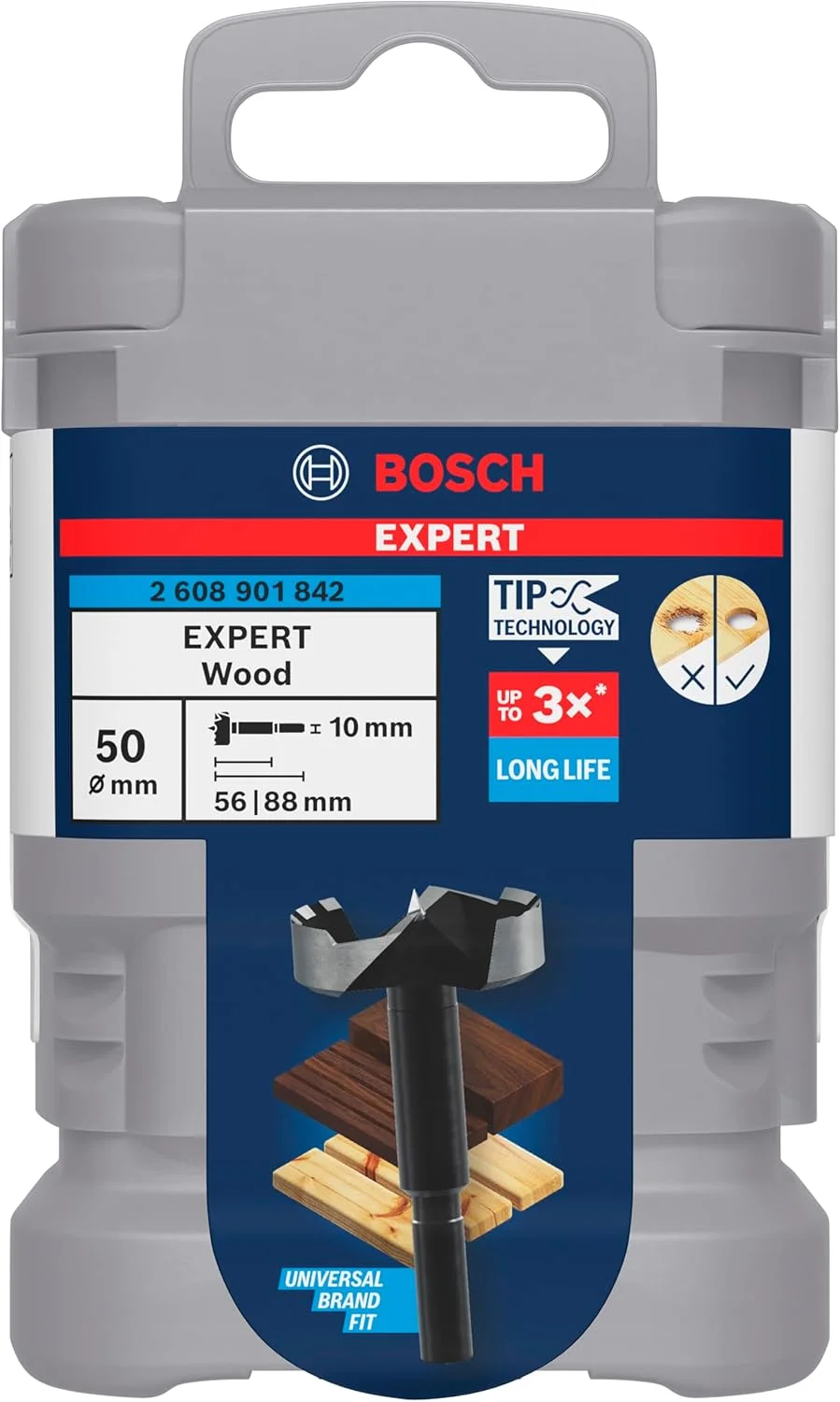 مته گازور چوب بوش Expert (مناسب چوب نرم و سخت، قطر 50.00 میلی متر)