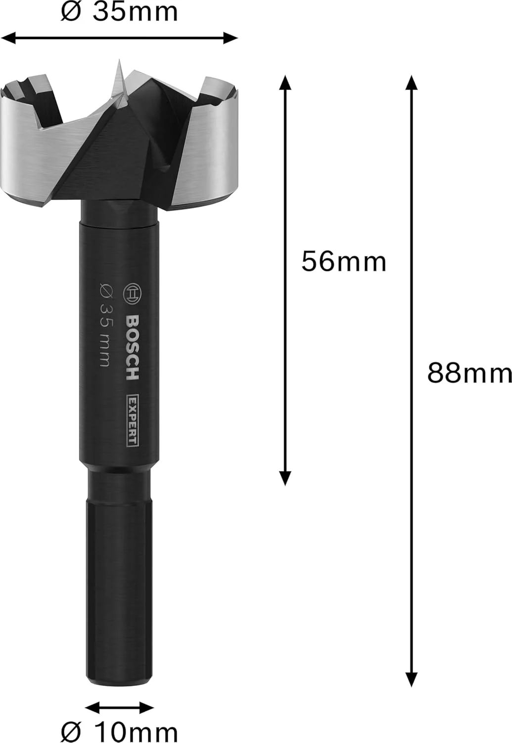 مته گازور چوب بوش سری Expert، مناسب چوب نرم و سخت، قطر 35 میلی‌متر