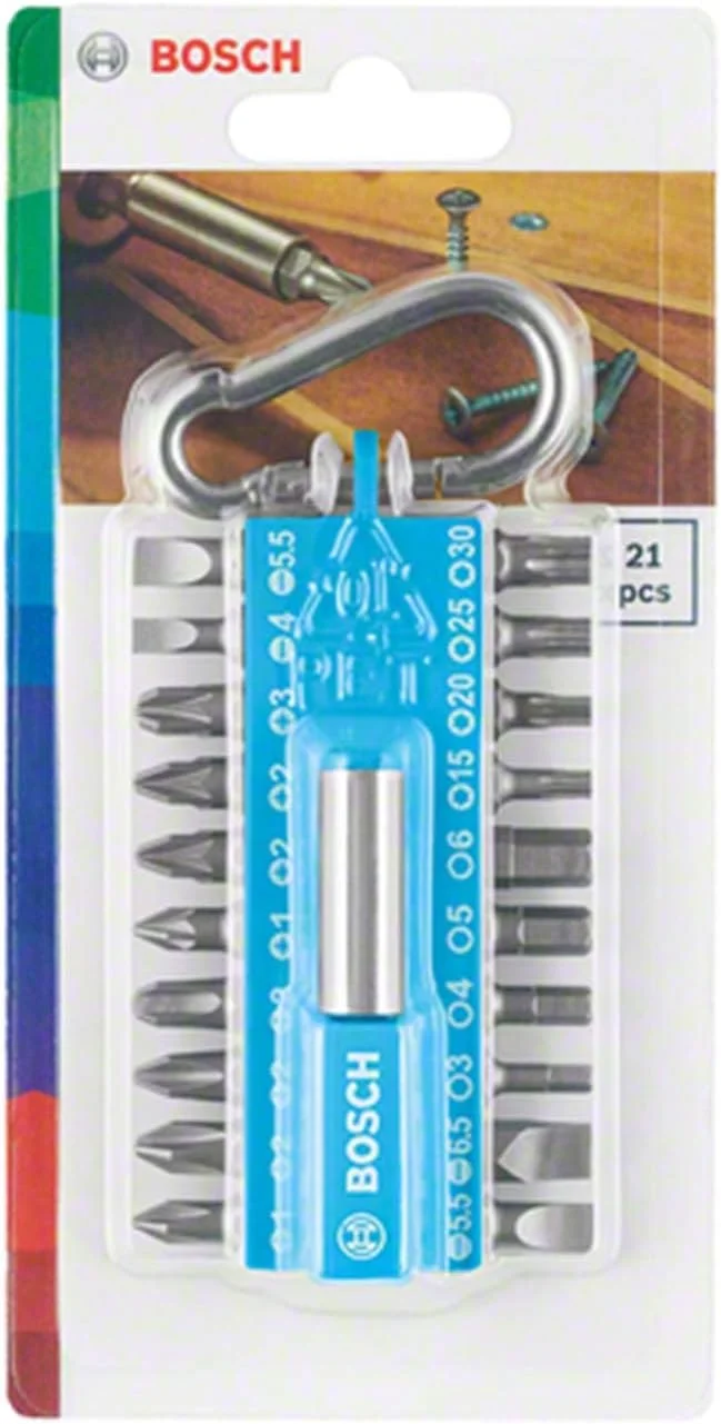 مجموعه 21 عددی سری پیچ گوشتی بوش پروفشنال - آبی روشن