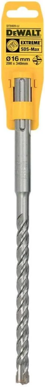 مته چهار شیار SDS Max اکستریم دیوالت، سایز 16 میلی متر در 340 میلی متر در 200 میلی متر، نقره ای