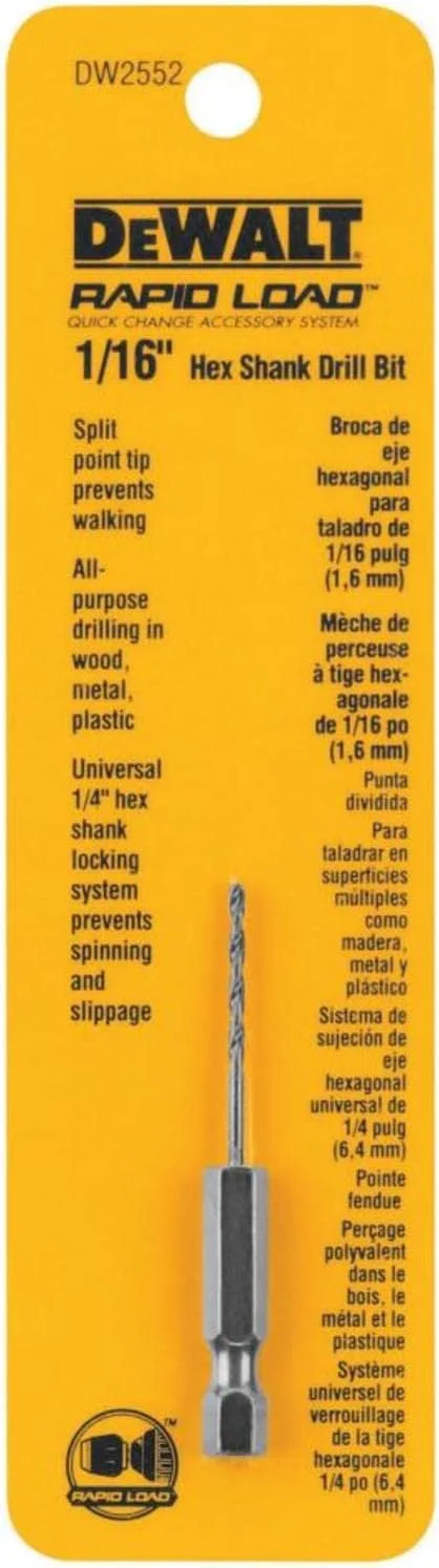 مته با ساق هگز 1/16 اینچی دیوالت مدل DW2552