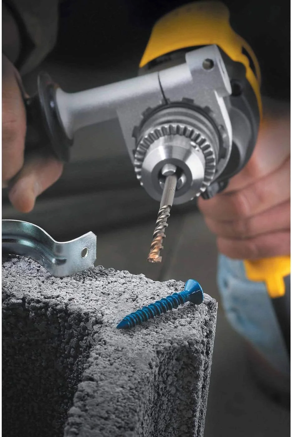 مته چکش کاری کاربید 1/4 اینچ در 6 اینچ دیوالت مدل DW5225، نقره ای