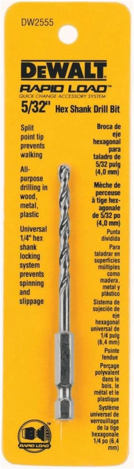 مته فلزکاری دیوالت DW2555 با ساق هگز 5/32 اینچ مته فلزکاری دیوالت DW2555 با ساق هگز 5/32 اینچ