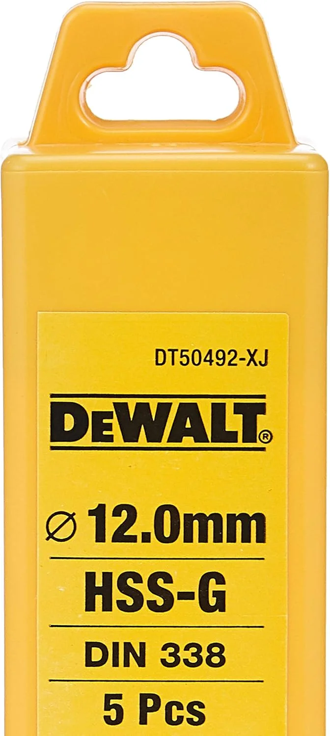 مته HSS-G دِوالت 12 میلی‌متر، 5 عددی، زرد/مشکی، DT50492-XJ
