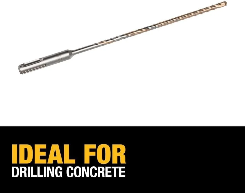 مته چکش SDS Plus کاربید راک DeWalt DW5404، سایز 3/16 اینچ در 6-1/2 اینچ در 8-1/2 اینچ