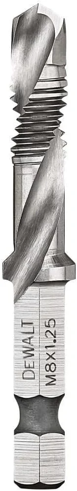 DEWALT DWADTQTR8MM125 آماده برای ضربه 8 میلی متر x 1.25 ظرفیت 1/4 اینچ