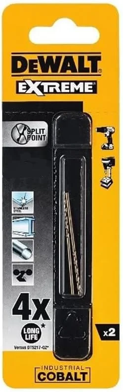 دریل کبالت HSS-CO اکستریم دیوالت DT4904-QZ مناسب برای فلزات 4 میلی متر