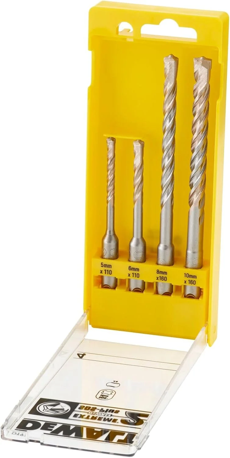 DEWALT DT9700-QZ مجموعه 4 عددی مته SDS-Plus Extreme2 در ابعاد 5، 6، 8، 10 میلی متر