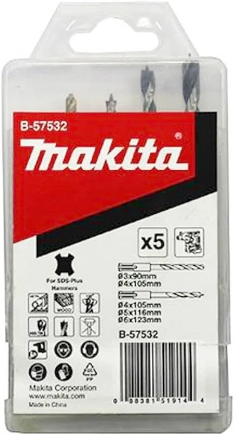 مجموعه 5 عددی مته SDS-Plus ماکیتا مدل B-57532