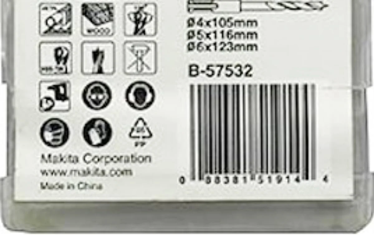 مجموعه 5 عددی مته SDS-Plus ماکیتا مدل B-57532 مجموعه 5 عددی مته SDS-Plus ماکیتا مدل B-57532