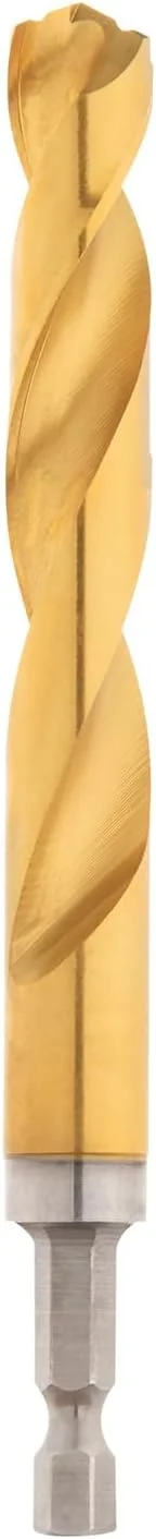 مته ضربه ای میلواکی، قطر ½ اینچ، طول 5.12 اینچ، شیار مارپیچ 35 درجه 3-21/64 اینچ، ساق هگز ¼ اینچ