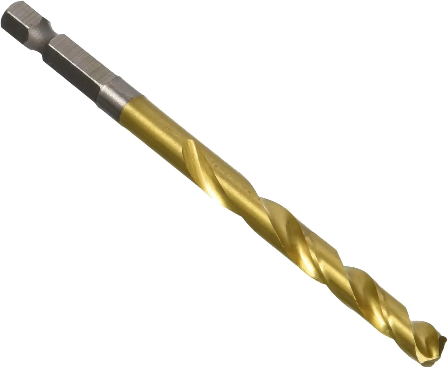 مته پیچشی ضربه ای تیتانیومی میلواکی، سایز 17/64 اینچ، طول 4-1/4 اینچ، 2-1/2 اینچ، ساق 1/4 اینچی شش گوش، 135 درجه