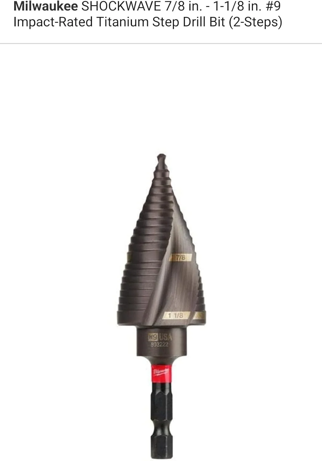 مته پله ای ضربه ای MILWAUKEE SHOCKWAVE مدل 48-89-9249 مته پله ای ضربه ای MILWAUKEE SHOCKWAVE مدل 48-89-9249