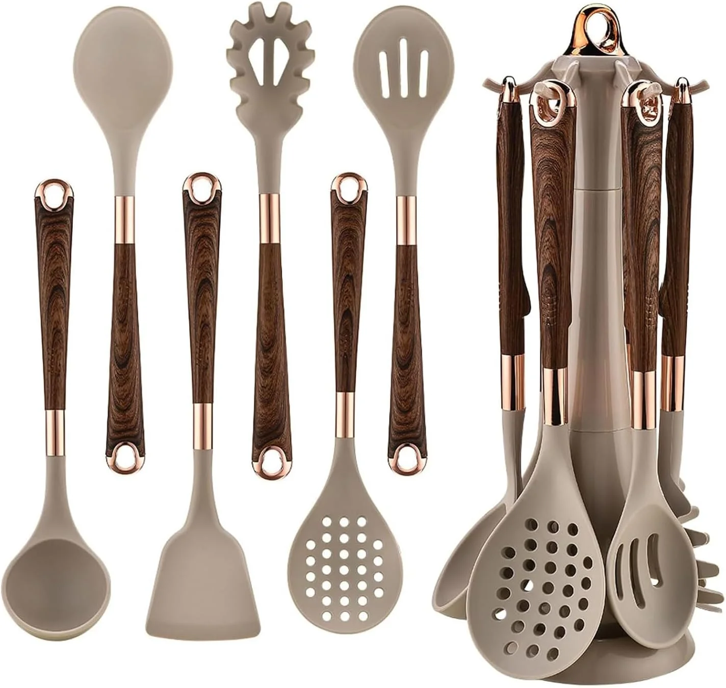 ست لوازم آشپزی آنجو، سیلیکونی نچسب، 7 تکه، دسته ضد لغزش، مقاوم در برابر حرارت، شامل کفگیر، قاشق سوراخ دار، قاشق جامد، ملاقه سوپ، برگردان سوراخ دار و سرو کننده اسپاگتی ست لوازم آشپزی آنجو، سیلیکونی نچسب، 7 تکه، دسته ضد لغزش، مقاوم در برابر حرارت، شامل کفگیر، قاشق سوراخ دار، قاشق جامد، ملاقه سوپ، برگردان سوراخ دار و سرو کننده اسپاگتی