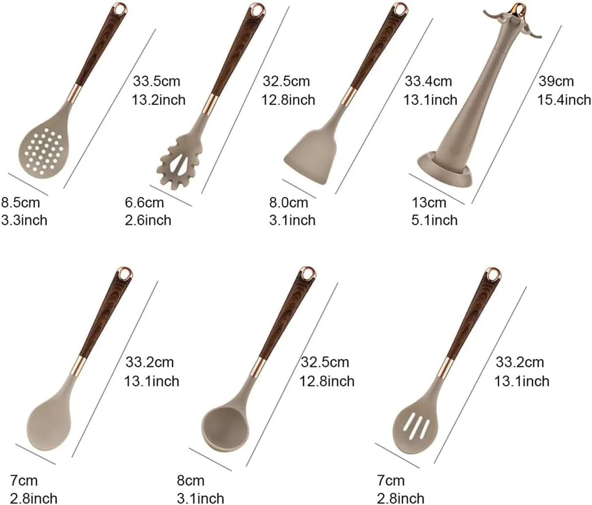 ست لوازم آشپزی آنجو، سیلیکونی نچسب، 7 تکه، دسته ضد لغزش، مقاوم در برابر حرارت، شامل کفگیر، قاشق سوراخ دار، قاشق جامد، ملاقه سوپ، برگردان سوراخ دار و سرو کننده اسپاگتی ست لوازم آشپزی آنجو، سیلیکونی نچسب، 7 تکه، دسته ضد لغزش، مقاوم در برابر حرارت، شامل کفگیر، قاشق سوراخ دار، قاشق جامد، ملاقه سوپ، برگردان سوراخ دار و سرو کننده اسپاگتی