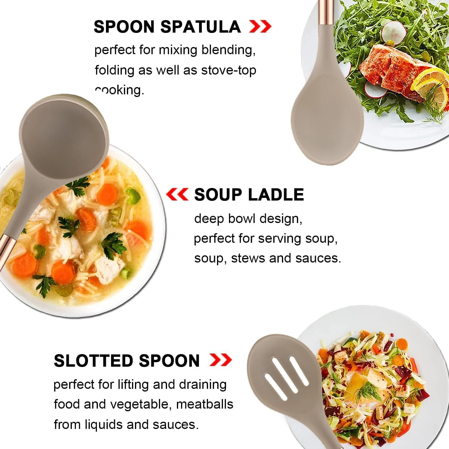 ست لوازم آشپزی آنجو، سیلیکونی نچسب، 7 تکه، دسته ضد لغزش، مقاوم در برابر حرارت، شامل کفگیر، قاشق سوراخ دار، قاشق جامد، ملاقه سوپ، برگردان سوراخ دار و سرو کننده اسپاگتی ست لوازم آشپزی آنجو، سیلیکونی نچسب، 7 تکه، دسته ضد لغزش، مقاوم در برابر حرارت، شامل کفگیر، قاشق سوراخ دار، قاشق جامد، ملاقه سوپ، برگردان سوراخ دار و سرو کننده اسپاگتی