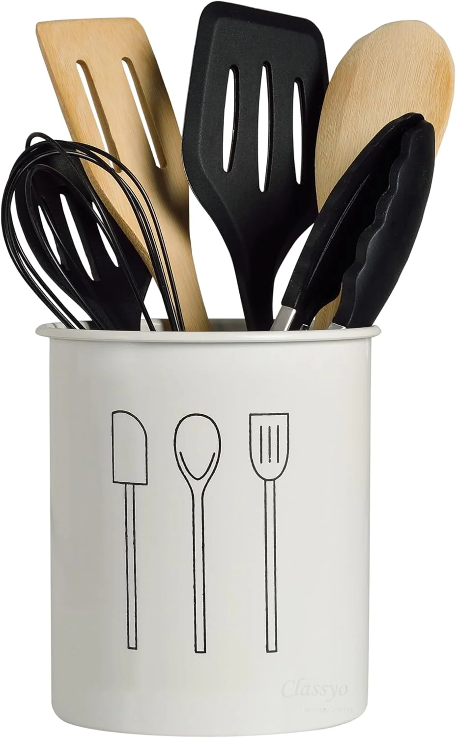 پایه استیل آلیاژی برای کفگیر و ملاقه Classyo - عاجی، 15.2 سانتی متر، 5 اینچ، 15.2 X 12.7 X 15.2 سانتی متر پایه استیل آلیاژی برای کفگیر و ملاقه Classyo - عاجی، 15.2 سانتی متر، 5 اینچ، 15.2 X 12.7 X 15.2 سانتی متر