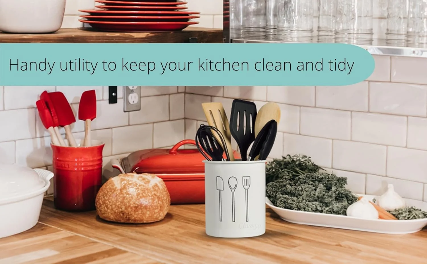 پایه استیل آلیاژی برای کفگیر و ملاقه Classyo - عاجی، 15.2 سانتی متر، 5 اینچ، 15.2 X 12.7 X 15.2 سانتی متر پایه استیل آلیاژی برای کفگیر و ملاقه Classyo - عاجی، 15.2 سانتی متر، 5 اینچ، 15.2 X 12.7 X 15.2 سانتی متر