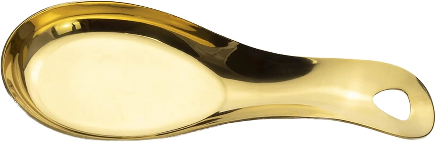 جا قاشقی استیل آشپزی، نگهدارنده کفگیر و ملاقه، پایه کارد و چنگال، طلایی براق