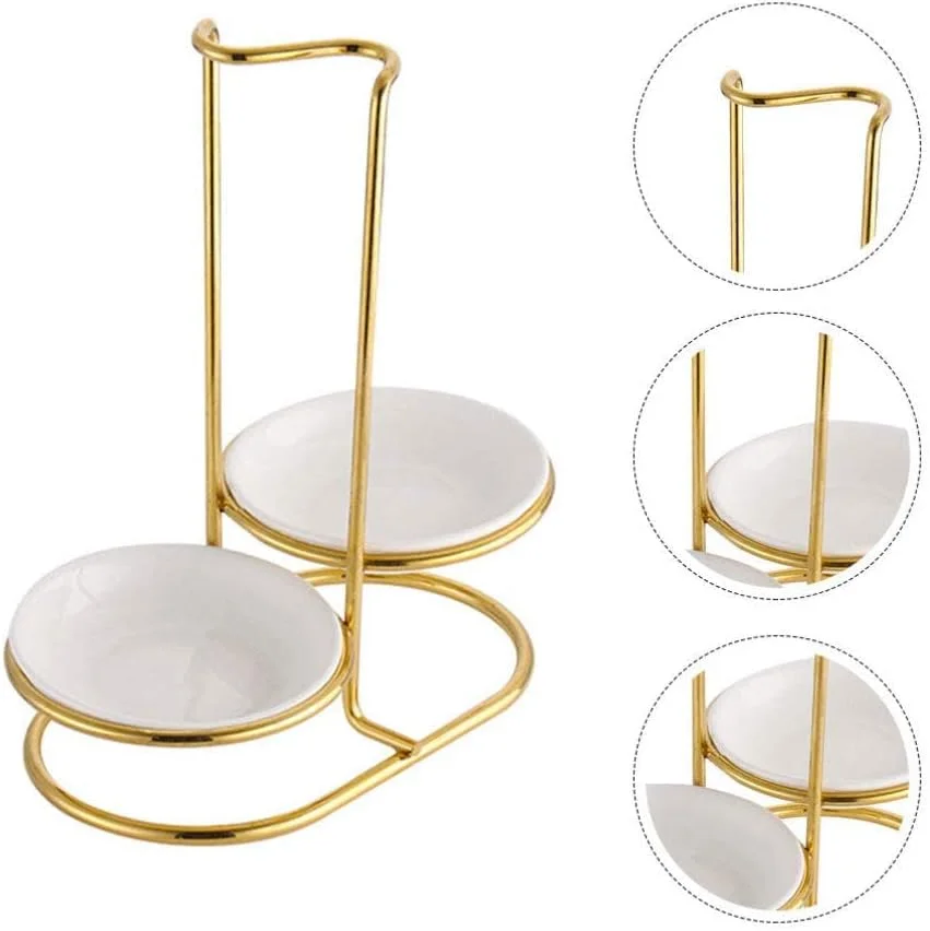 جای قاشق ایستاده Excefore، جای قاشق استیل با ظروف سرامیکی، نگهدارنده ملاقه سوپ، پایه درب قابلمه، قفسه سینی، سازمان دهنده لوازم آشپزخانه برای روی میز و اجاق گاز جای قاشق ایستاده Excefore، جای قاشق استیل با ظروف سرامیکی، نگهدارنده ملاقه سوپ، پایه درب قابلمه، قفسه سینی، سازمان دهنده لوازم آشپزخانه برای روی میز و اجاق گاز