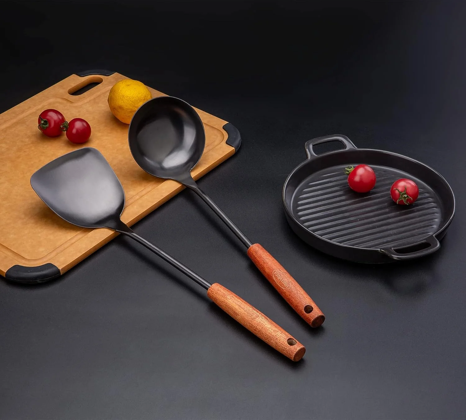 ست کفگیر و ملاقه ابزار وک FJNATINH، ابزار وک 36-38 سانتی متری، کفگیر وک استیل ضد زنگ ست کفگیر و ملاقه ابزار وک FJNATINH، ابزار وک 36-38 سانتی متری، کفگیر وک استیل ضد زنگ