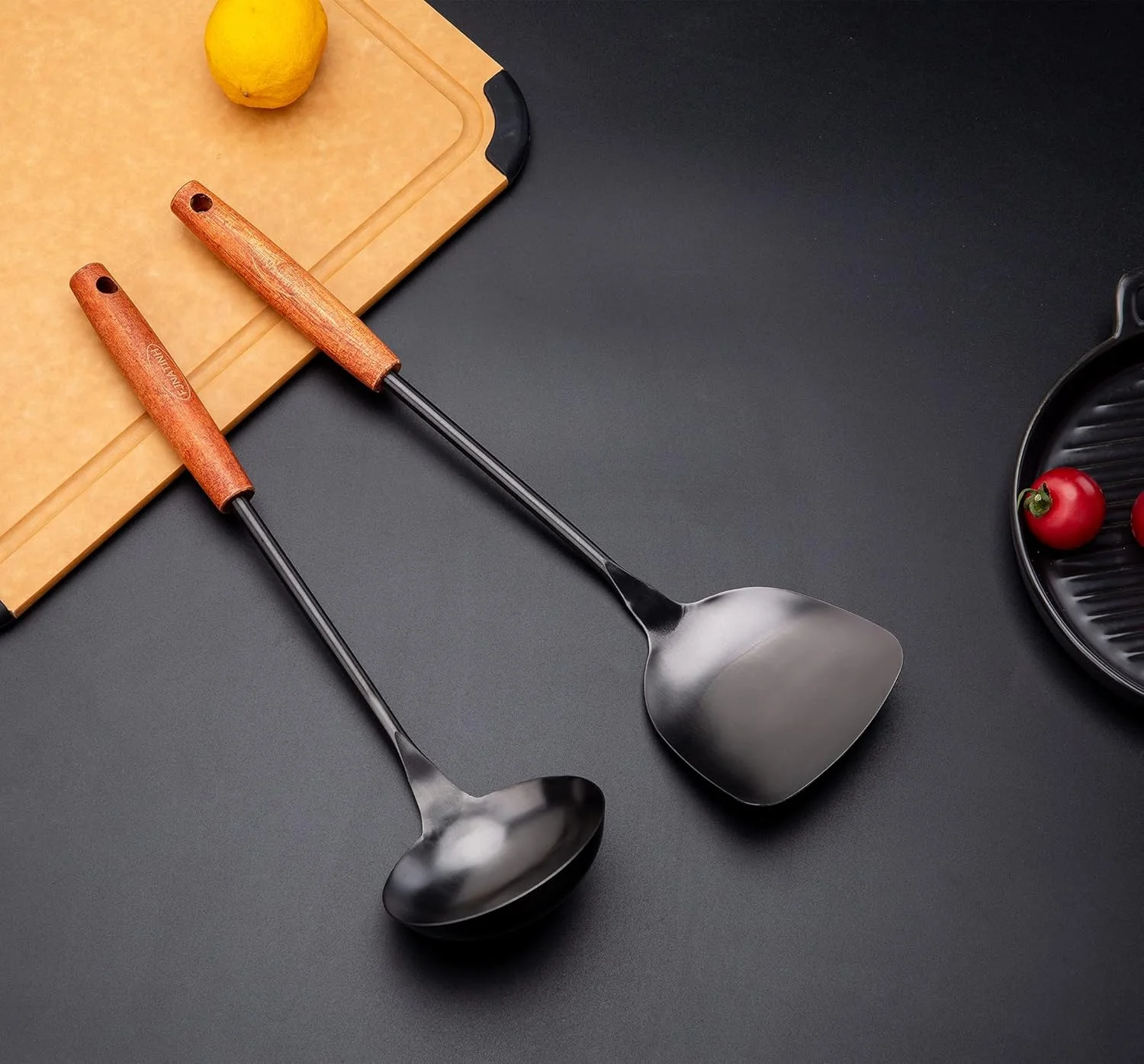 ست کفگیر و ملاقه ابزار وک FJNATINH، ابزار وک 36-38 سانتی متری، کفگیر وک استیل ضد زنگ ست کفگیر و ملاقه ابزار وک FJNATINH، ابزار وک 36-38 سانتی متری، کفگیر وک استیل ضد زنگ