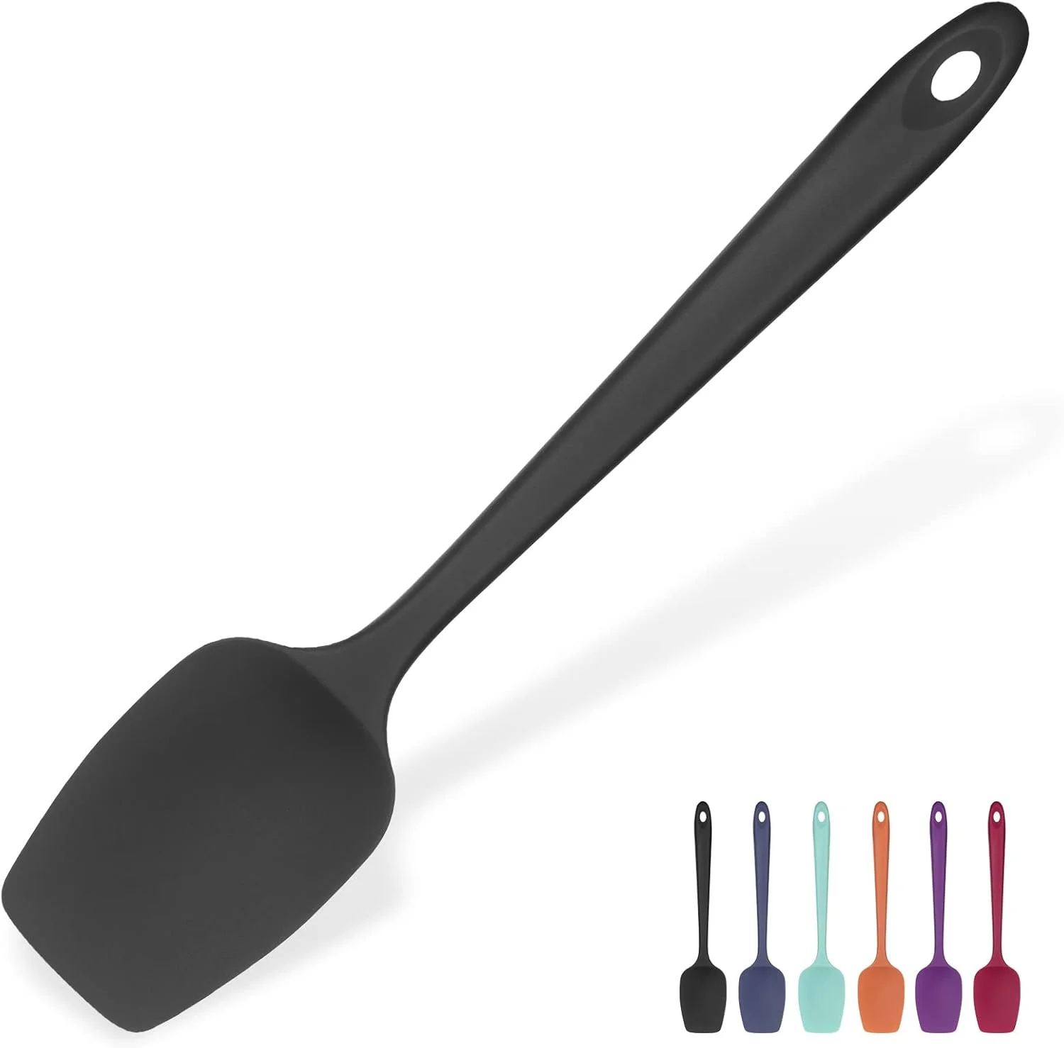 کفگیر قاشقی سیلیکونی مقاوم در برابر حرارت: مقاوم در برابر حرارت بالا تا 315 درجه سانتیگراد، انعطاف پذیر، 29 سانتی متری، مناسب برای مخلوط کردن، هم زدن، پخت و پز، خراشیدن، کاسه، پخش کننده بدون درز برای ظروف نچسب آشپزخانه (مشکی) کفگیر قاشقی سیلیکونی مقاوم در برابر حرارت: مقاوم در برابر حرارت بالا تا 315 درجه سانتیگراد، انعطاف پذیر، 29 سانتی متری، مناسب برای مخلوط کردن، هم زدن، پخت و پز، خراشیدن، کاسه، پخش کننده بدون درز برای ظروف نچسب آشپزخانه (مشکی)