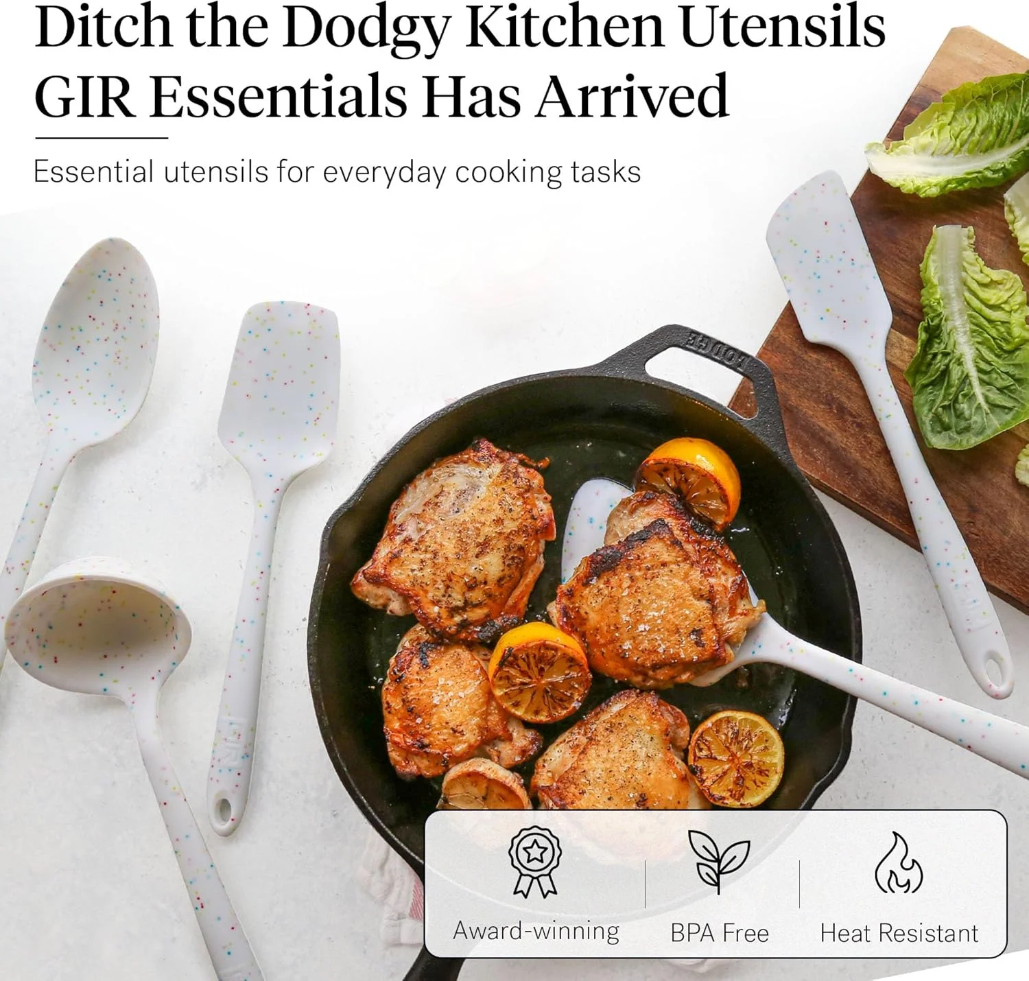 ست 5 تکه ضروری و چند منظوره آشپزخانه - ملاقه، کفگیر، برگردان، قاشق و قاشقک، نچسب، مقاوم در برابر حرارت، قابل شستشو در ماشین ظرفشویی، لوازم پخت و پز - رنگ پارتی کانفتی ست 5 تکه ضروری و چند منظوره آشپزخانه - ملاقه، کفگیر، برگردان، قاشق و قاشقک، نچسب، مقاوم در برابر حرارت، قابل شستشو در ماشین ظرفشویی، لوازم پخت و پز - رنگ پارتی کانفتی