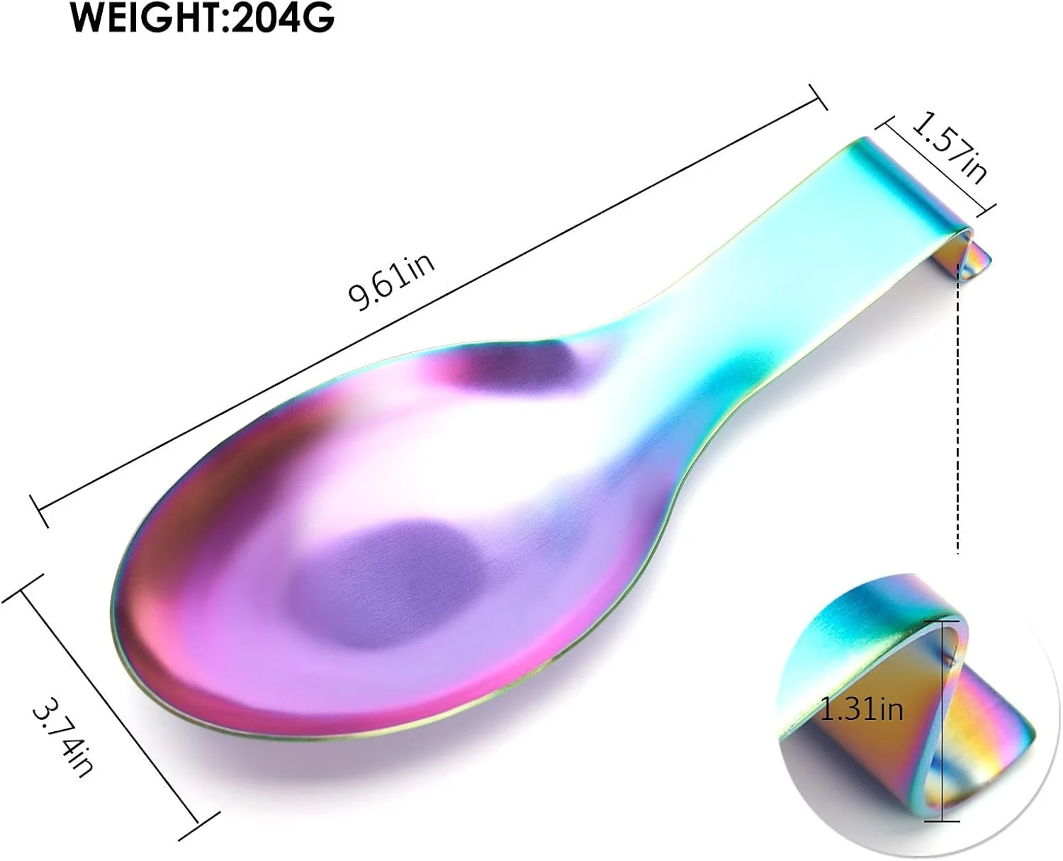 ست ۴ عددی استند قاشق استیل رنگین کمانی KASTWAVE برای آشپزخانه، نگهدارنده قاشق و ملاقه برای اجاق گاز، مقاوم در برابر زنگ زدگی، مناسب برای کفگیر، قابل شستشو در ماشین ظرفشویی، ۹.۶۱ x ۳.۷۴ اینچ (رنگی) ست ۴ عددی استند قاشق استیل رنگین کمانی KASTWAVE برای آشپزخانه، نگهدارنده قاشق و ملاقه برای اجاق گاز، مقاوم در برابر زنگ زدگی، مناسب برای کفگیر، قابل شستشو در ماشین ظرفشویی، ۹.۶۱ x ۳.۷۴ اینچ (رنگی)