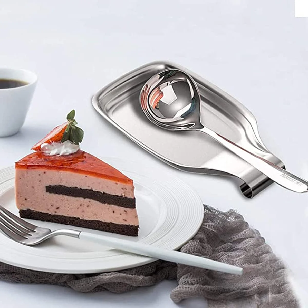 جا قاشقی استیل KASTWAVE برای روی اجاق گاز، 20x10 سانتی متر، جا قاشقی بزرگ استیل ضد زنگ، نگهدارنده سنگین برای آشپزخانه، کفگیر ملاقه، برس و سایر لوازم آشپزی جا قاشقی استیل KASTWAVE برای روی اجاق گاز، 20x10 سانتی متر، جا قاشقی بزرگ استیل ضد زنگ، نگهدارنده سنگین برای آشپزخانه، کفگیر ملاقه، برس و سایر لوازم آشپزی