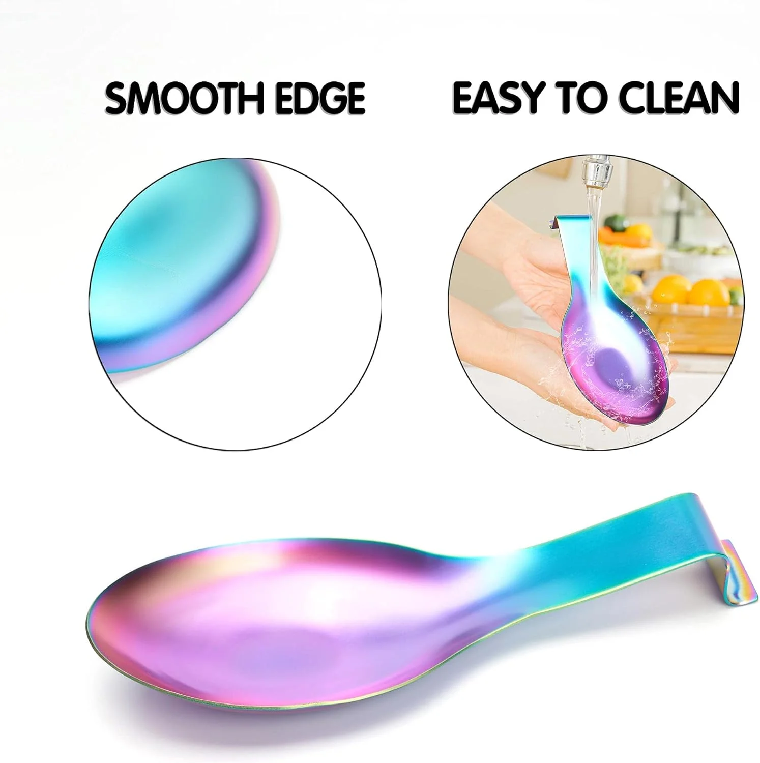 ست ۴ عددی استند قاشق استیل رنگین کمانی KASTWAVE برای آشپزخانه، نگهدارنده قاشق و ملاقه برای اجاق گاز، مقاوم در برابر زنگ زدگی، مناسب برای کفگیر، قابل شستشو در ماشین ظرفشویی، ۹.۶۱ x ۳.۷۴ اینچ (رنگی) ست ۴ عددی استند قاشق استیل رنگین کمانی KASTWAVE برای آشپزخانه، نگهدارنده قاشق و ملاقه برای اجاق گاز، مقاوم در برابر زنگ زدگی، مناسب برای کفگیر، قابل شستشو در ماشین ظرفشویی، ۹.۶۱ x ۳.۷۴ اینچ (رنگی)